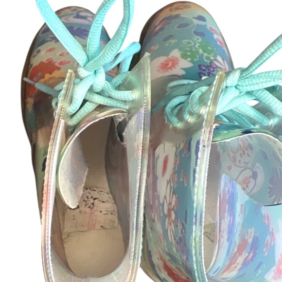 Women's Gossip Floral Paisley Rubber PVC Festival Rain Boots Grunge Size 39 - Picture 8 of 8